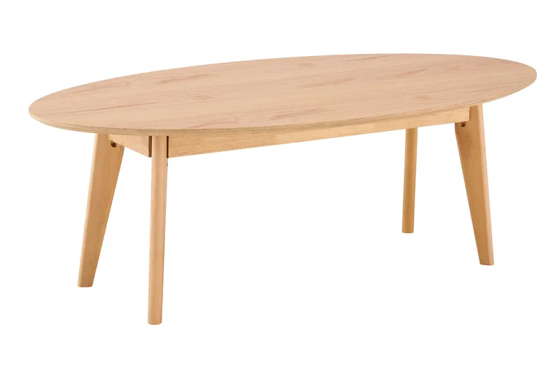 Velo Soffbord Oval 130 cm Massivt trä, Ek