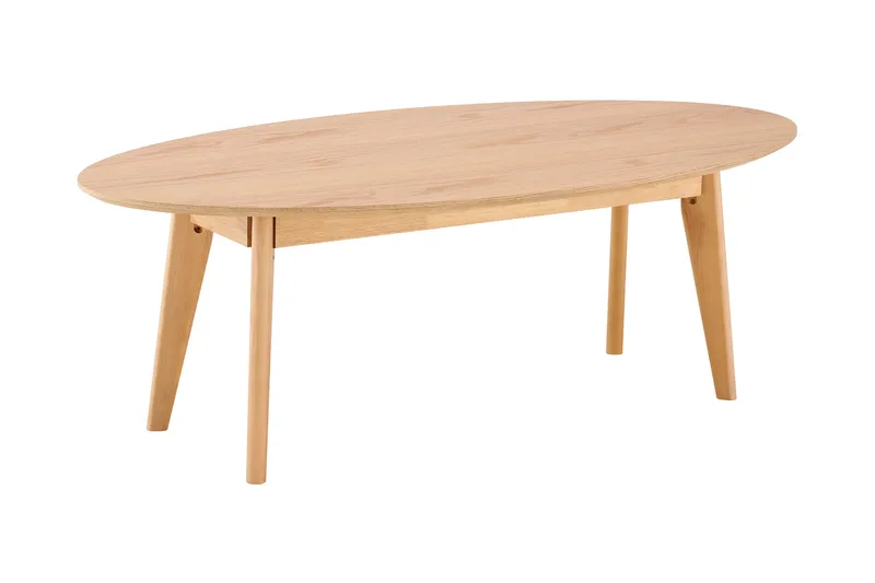Velo Soffbord Oval 130 cm Massivt trä, Ek
