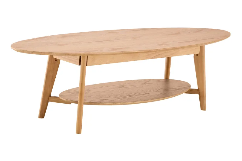 Velo Soffbord Oval 160 cm Massivt trä, Ek