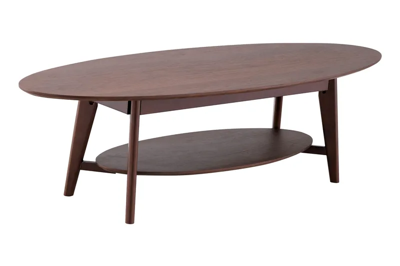 Velo Soffbord Oval 160 cm Massivt trä, Valnöt