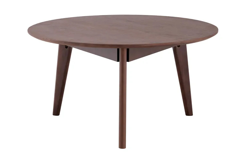Velo Soffbord Rund 85 cm Massivt trä, Valnöt