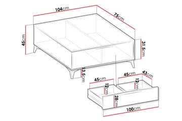 Vemdalen Soffbord 104 cm - Sand beige - Möbler - Bord & matgrupp - Soffbord