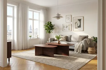 Vento Ovalt Soffbord 120x70 cm med Trä- och Valnötsutseende - Brun - Möbler - Bord & matgrupp - Soffbord
