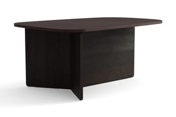 Vento Ovalt Soffbord 90x60 cm med Trä- och Rökt Ek-utseende - Mörkbrun - Möbler - Bord & matgrupp - Soffbord