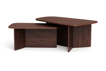 Vento Satsbord Soffbord 120x70 cm + 90x60 cm - Valnöt - Möbler - Bord & matgrupp - Soffbord