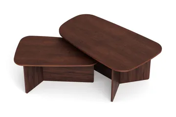 Vento Satsbord Soffbord 120x70 cm + 90x60 cm - Valnöt - Möbler - Bord & matgrupp - Soffbord