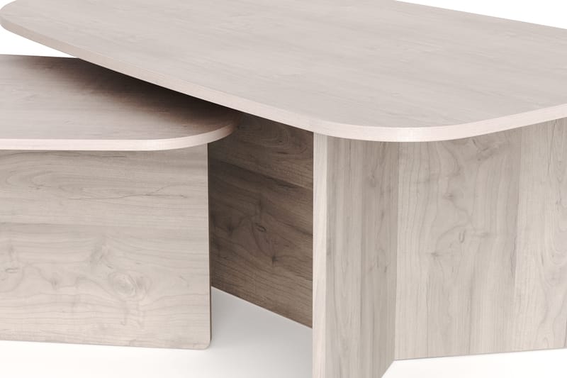 Vento Satsbord Soffbord 120x70 cm + 90x60 cm - Vitlaserad ek - Möbler - Bord & matgrupp - Soffbord