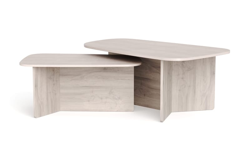 Vento Satsbord Soffbord 120x70 cm + 90x60 cm - Vitlaserad ek - Möbler - Bord & matgrupp - Soffbord