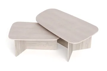Vento Satsbord Soffbord 120x70 cm + 90x60 cm - Vitlaserad ek - Möbler - Bord & matgrupp - Soffbord