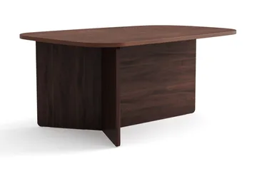 Vento Soffbord 90x60 cm ovalt i trä - Valnöt - Möbler - Bord & matgrupp - Soffbord