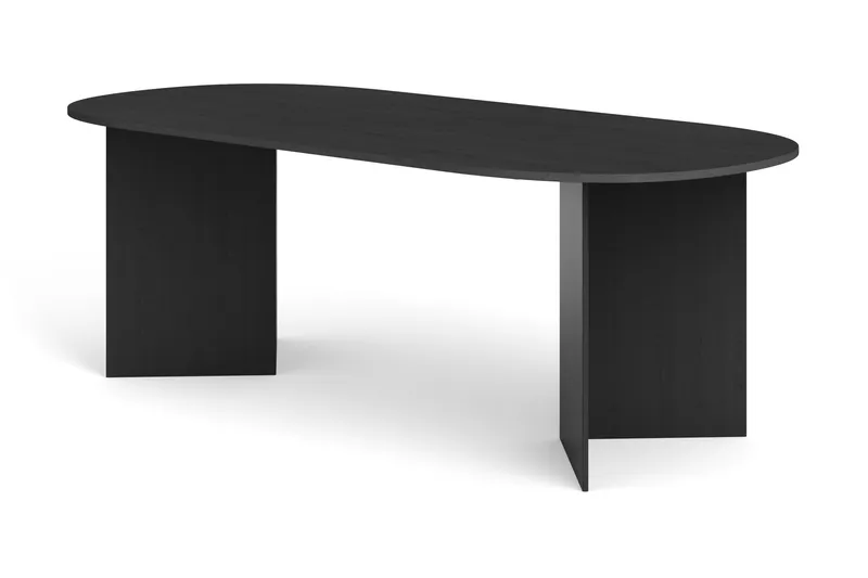 Vera Matbord Oval 220x100 cm Fanér - Svart - Möbler - Bord & matgrupp - Matbord & köksbord