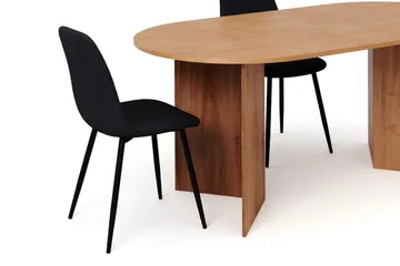 Vera Matgrupp oval 180 cm med 6 Nibe Matstolar - Ek - Möbler - Bord & matgrupp - Matgrupp
