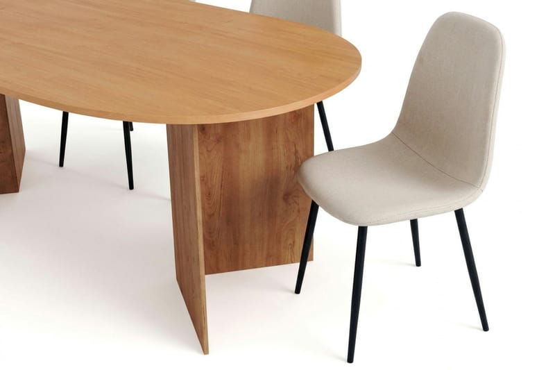 Vera Matgrupp oval 220 cm med 6 Nibe Matstolar - Ek - Möbler - Bord & matgrupp - Matgrupp