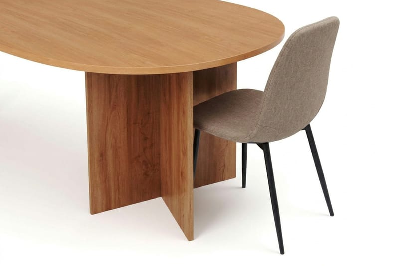 Vera Matgrupp oval 220 cm med 6 Nibe Matstolar - Ek - Möbler - Bord & matgrupp - Matgrupp