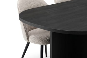 Vera Matgrupp oval 220 cm med 6 Nibe Plus Matstolar - Svartlaserad ek - Möbler - Bord & matgrupp - Matgrupp