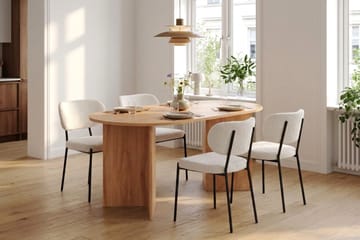 Vera Matgrupp rektangulärt 180 cm med 4 Gemmiano Matstolar - Ek - Möbler - Bord & matgrupp - Matgrupp