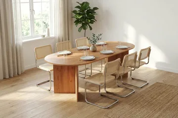 Vera Matgrupp rektangulärt 220 cm Ek med 6 Build Matstolar - Ek - Möbler - Bord & matgrupp - Matgrupp