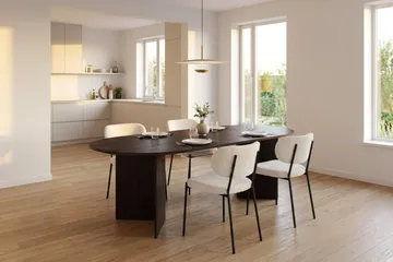 Vera Matgrupp rektangulärt 220 cm med 4 Gemmiano Matstolar - Rökt ek - Möbler - Bord & matgrupp - Matgrupp