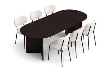 Vera Matgrupp rektangulärt 220 cm med 6 Gemmiano Matstolar - Rökt ek - Möbler - Bord & matgrupp - Matgrupp