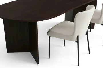 Vera Matgrupp rektangulärt 220 cm Rökt Ek med 6 Elsie Matstolar - Rökt ek/Beige - Möbler - Bord & matgrupp - Matgrupp