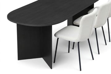 Vera Matgrupp rektangulärt 220 cm Svart med 6 Katy Matstolar - Svart - Möbler - Bord & matgrupp - Matgrupp