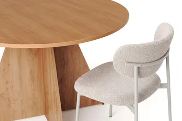 Vera Matgrupp runt 110 cm med 4 Lucy Matstolar - Ek - Möbler - Bord & matgrupp - Matgrupp