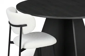 Vera Matgrupp runt 110 cm med 4 Lucy Matstolar - Svartlaserad ek - Möbler - Bord & matgrupp - Matgrupp