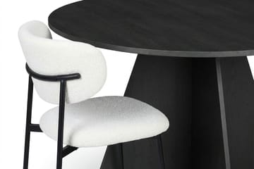 Vera Matgrupp runt 110 cm Svart med 4 Lucy Matstolar - Svartlaserad ek - Möbler - Bord & matgrupp - Matgrupp