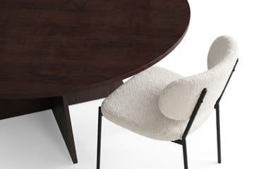 Vera Matgrupp runt 130 cm med 4 Gemmiano Matstolar - Rökt ek - Möbler - Bord & matgrupp - Matgrupp