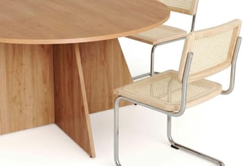 Vera Matgrupp runt 150 cm Ek med 6 Build Matstolar - Ek - Möbler - Bord & matgrupp - Matgrupp