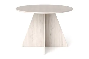 Vera Runt Matbord ø110 cm Fanér - Vitlaserad - Möbler - Bord & matgrupp - Matbord & köksbord