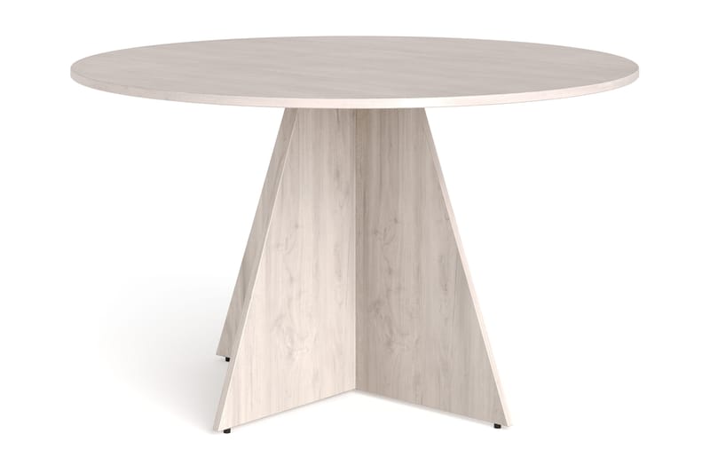 Vera Runt Matbord ø130 cm Fanér - Vitlaserad - Möbler - Bord & matgrupp - Matbord & köksbord
