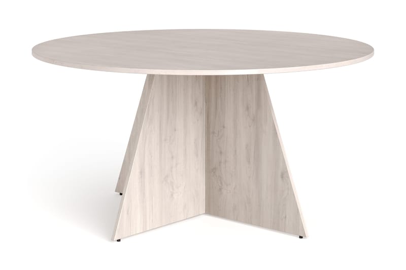 Vera Runt Matbord ø150 cm Fanér, Vitlaserad ek