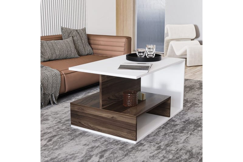 Veradia Soffbord 90 cm - Brun/Vit - Möbler - Bord & matgrupp - Soffbord