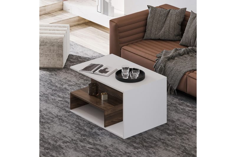 Veradia Soffbord 90 cm - Brun/Vit - Möbler - Bord & matgrupp - Soffbord