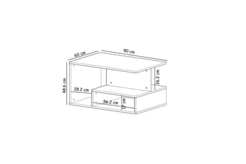 Veradia Soffbord 90 cm - Brun/Vit - Möbler - Bord & matgrupp - Soffbord