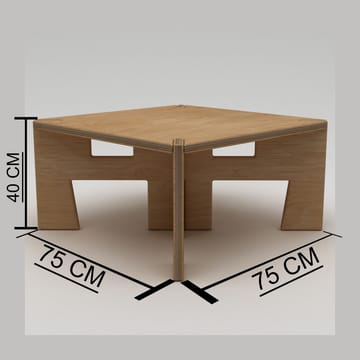 Vetira Kvadratiskt Soffbord 75 cm i Träfanér - Brun - Möbler - Bord & matgrupp - Soffbord