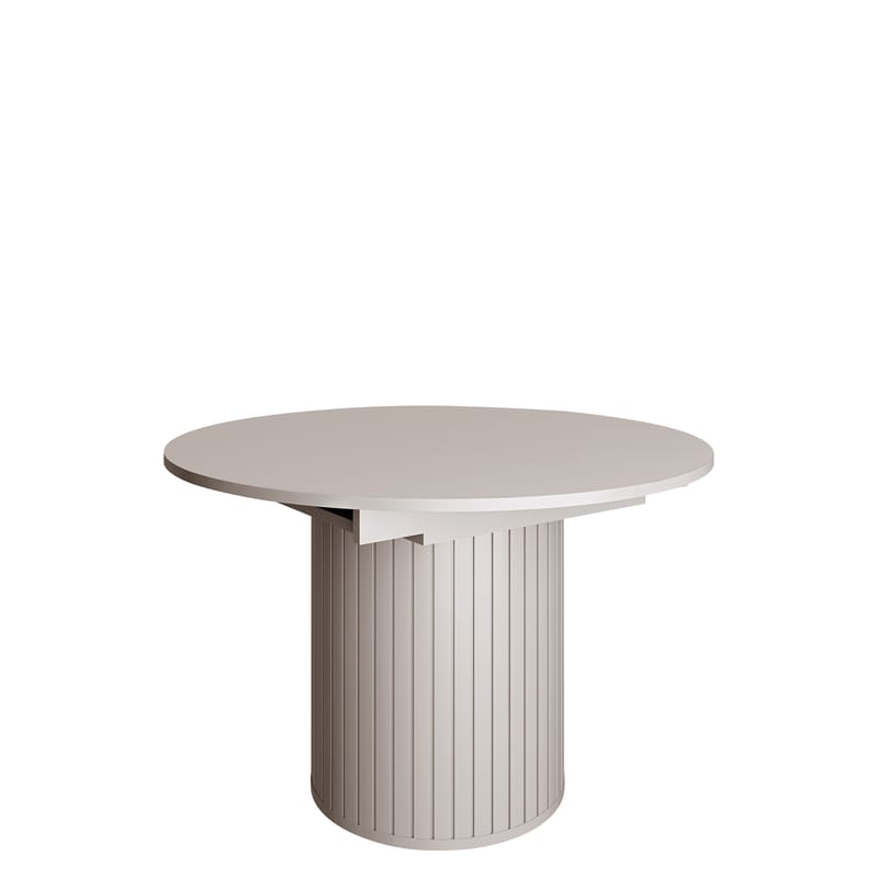 Veyricor Förlängningsbart Matbord 120-160 cm Rund - Beige - Möbler - Bord & matgrupp - Matbord & köksbord