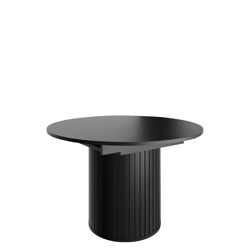 Veyricor Förlängningsbart Matbord 120-160 cm Rund, Svart