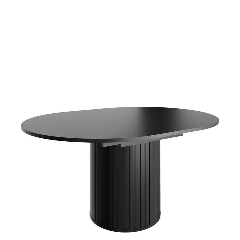 Veyricor Förlängningsbart Runt Matbord 120-160 cm i Målad MDF - Svart - Möbler - Bord & matgrupp - Matbord & köksbord