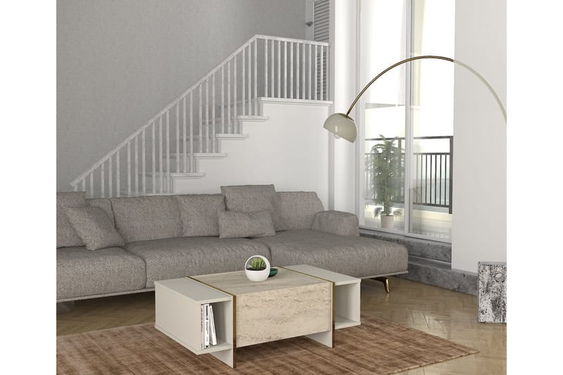Veyron Soffbord 104 cm - Beige/Sandsten - Möbler - Bord & matgrupp - Soffbord