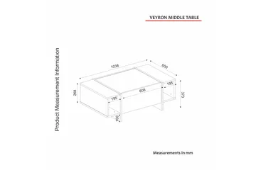 Veyron Soffbord 104 cm - Beige/Sandsten - Möbler - Bord & matgrupp - Soffbord