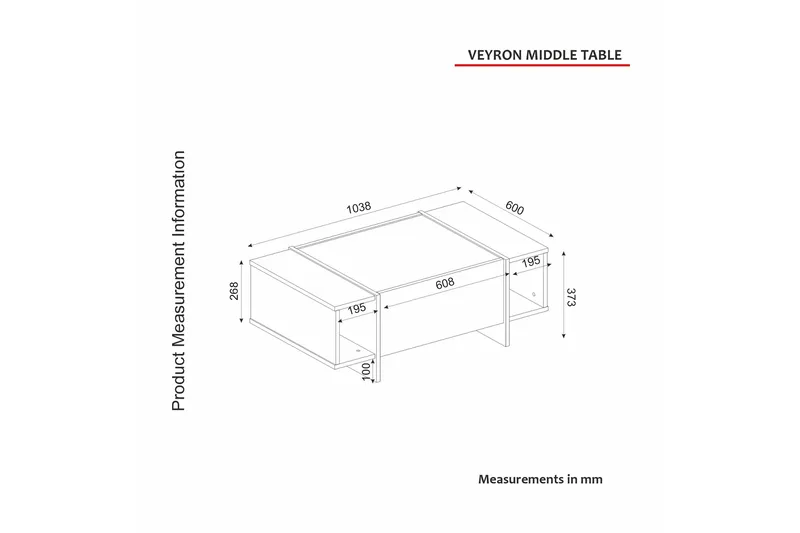 Veyron Soffbord 104 cm - Beige/Sandsten - Möbler - Bord & matgrupp - Soffbord
