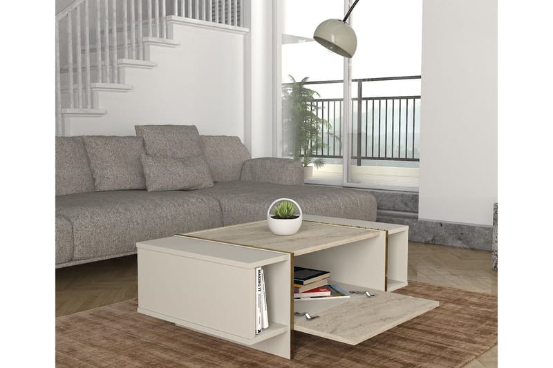 Veyron Soffbord 104 cm - Beige/Sandsten - Möbler - Bord & matgrupp - Soffbord