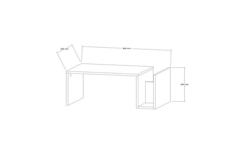 Vimenil Soffbord 87 cm - Vit - Möbler - Bord & matgrupp - Soffbord
