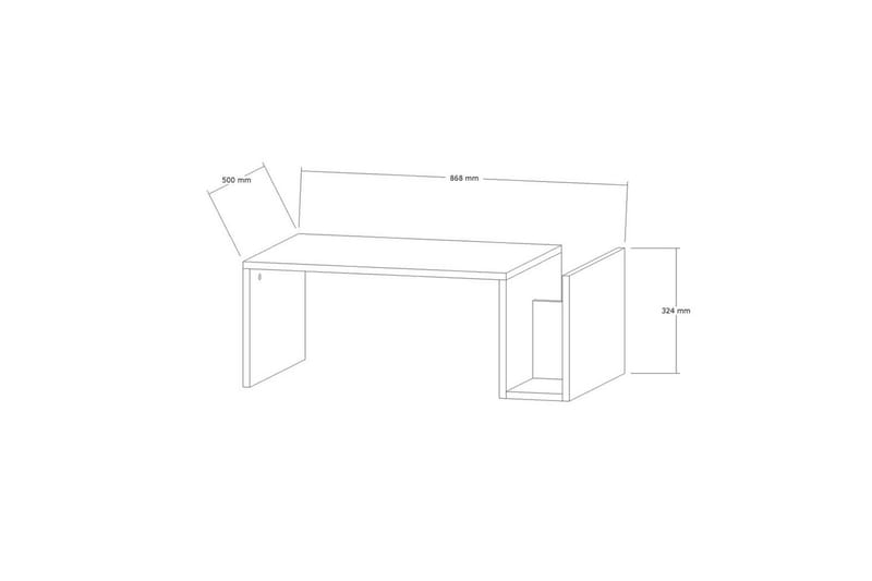 Vimenil Soffbord 87 cm - Vit - Möbler - Bord & matgrupp - Soffbord