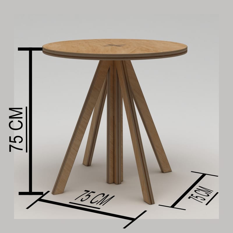 Vimora Matbord 75 cm - Naturligt trä - Möbler - Bord & matgrupp - Matbord & köksbord