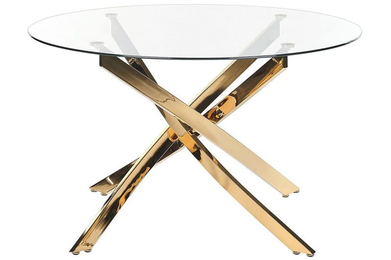 Vincenzo Matbord 120 cm Rund - Transparent/Guld - Möbler - Bord & matgrupp - Matbord & köksbord