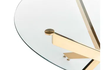 Vincenzo Matbord 120 cm Rund - Transparent/Guld - Möbler - Bord & matgrupp - Matbord & köksbord