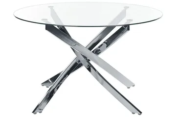 Vincenzo Matbord 120 cm Rund - transparent/Silver - Möbler - Bord & matgrupp - Matbord & köksbord